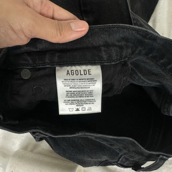 AGOLDE Riley High Rise Straight Crop in Panoramic Organic Cotton Jean Size 27 - Picture 14 of 16